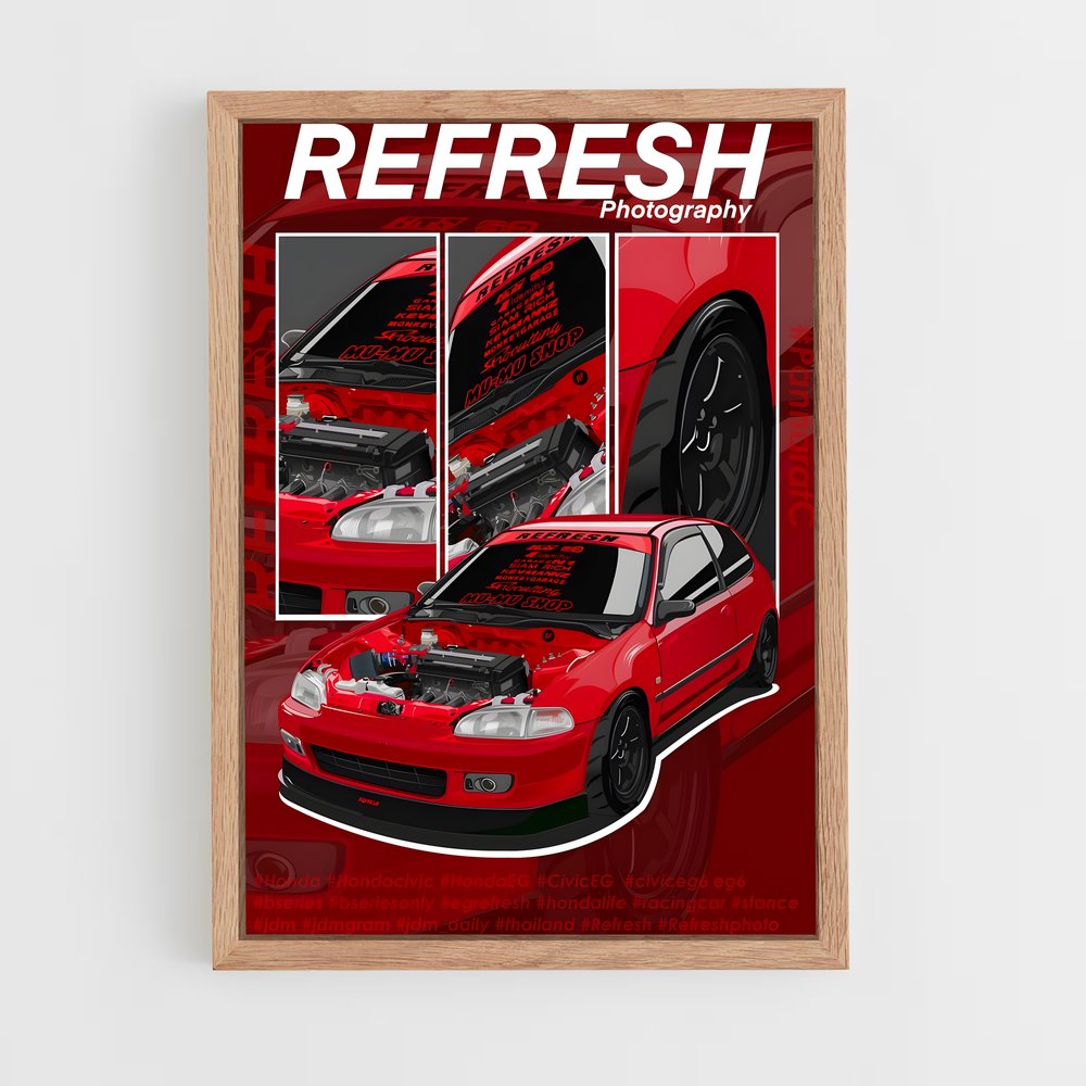 Poster Refh Racing – affiche Honda (vue 4)